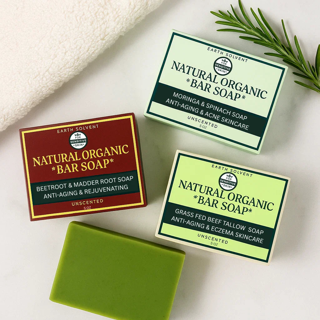 Earth Solvent Natural Organic Handmade Soap For Face & Body Mild Soap Bar