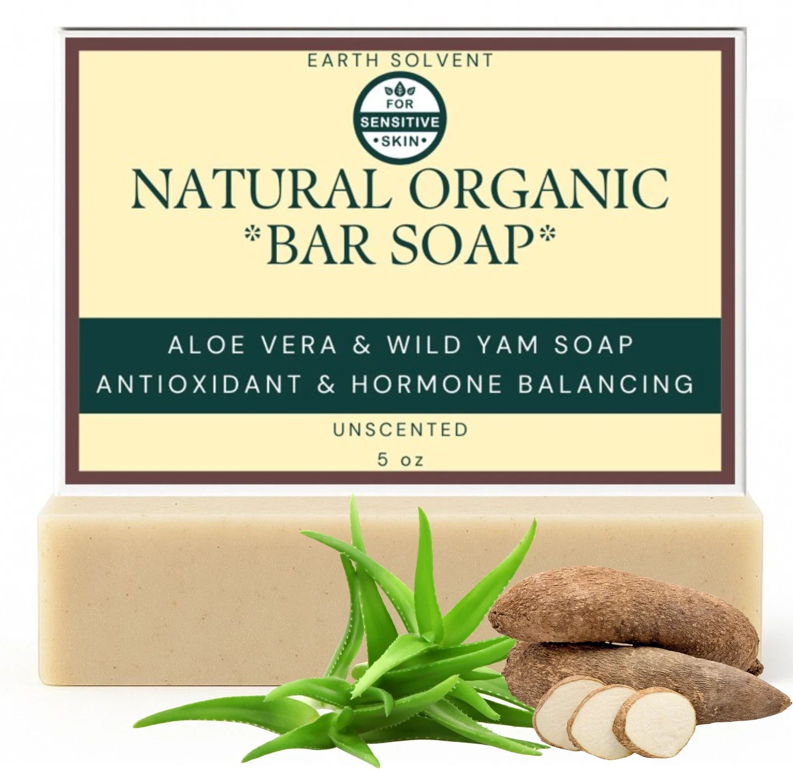 Earth Solvent Natural Organic Handmade Soap For Face & Body Mild Soap Bar